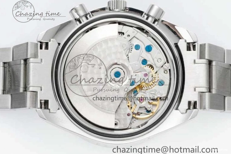 0405 UrbanChic Speedmaster Racing Master SS HKF Best Edition Blue Black Dial on SS Bracelet A 7808